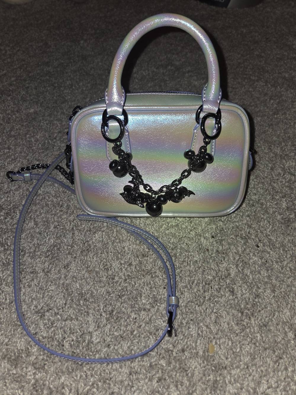 NWOT Stoney Clover Lane Mini Bowler Bag - Halloween Hologram